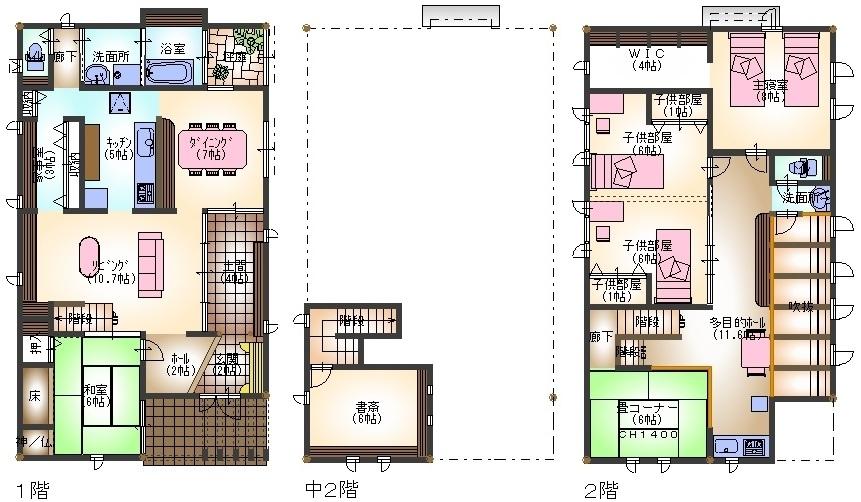 Floor plan. 34,800,000 yen, 5LDK, Land area 252.62 sq m , Building area 165.61 sq m