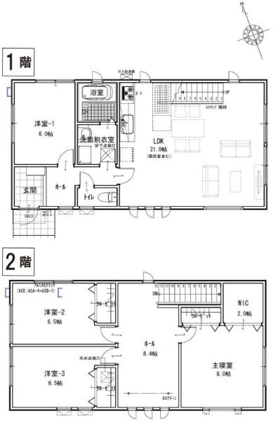 Floor plan. 17.5 million yen, 4LDK, Land area 260 sq m , Building area 119.24 sq m