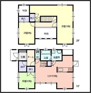 Floor plan. 24.5 million yen, 3LDK, Land area 245 sq m , Building area 97.5 sq m