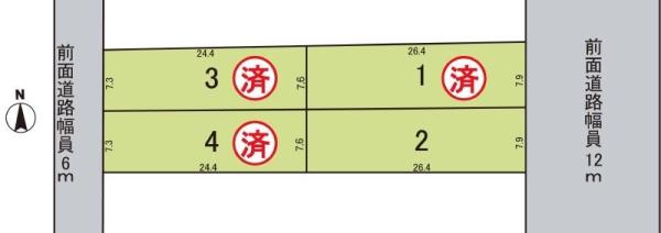 Compartment figure. Land price 8.2 million yen, Land area 203.84 sq m