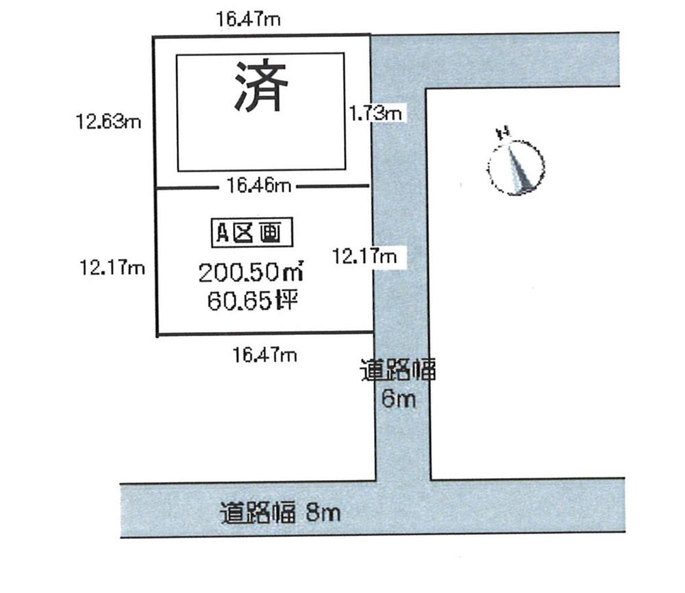 Compartment figure. Land price 3.64 million yen, Land area 200.5 sq m