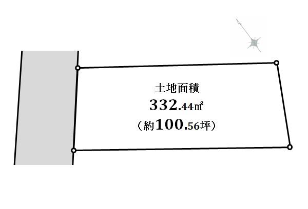Compartment figure. Land price 7 million yen, Land area 332.44 sq m