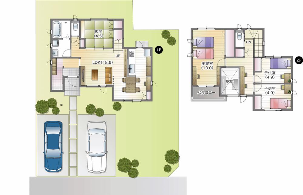 Floor plan. 27,680,000 yen, 4LDK, Land area 219.78 sq m , Spacious master bedroom of the building area 108.36 sq m 10 Pledge