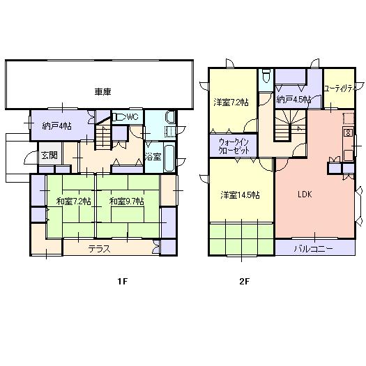 Floor plan. 27,800,000 yen, 4LDK, Land area 231.5 sq m , Building area 172 sq m