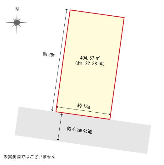 Compartment figure. Land price 14 million yen, Land area 404.57 sq m