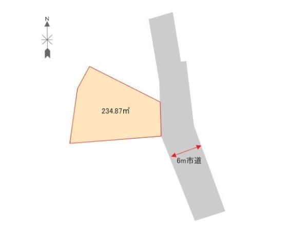 Compartment figure. Land price 10.3 million yen, Land area 234.87 sq m