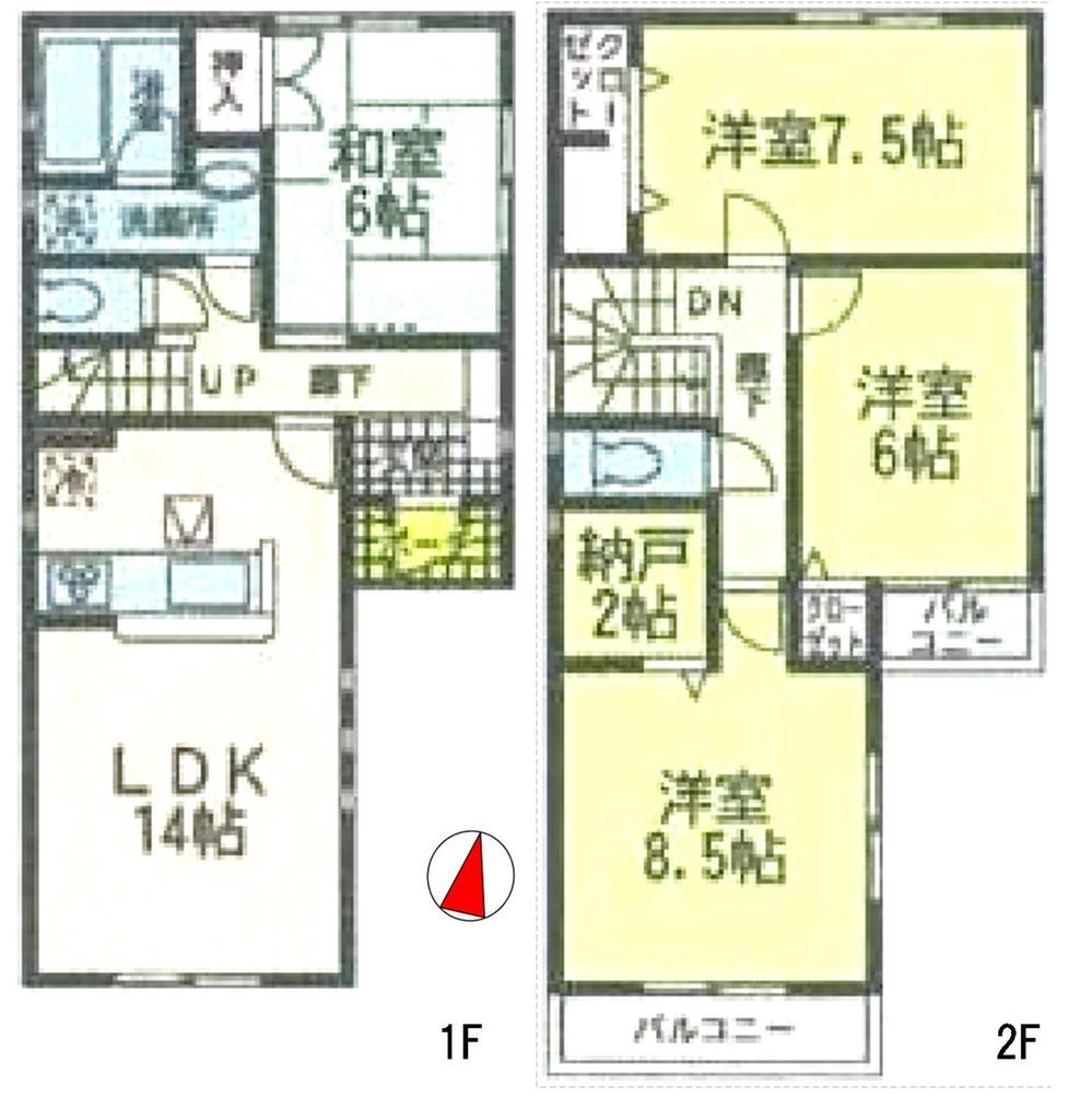 Floor plan. 20,900,000 yen, 4LDK, Land area 160.77 sq m , Building area 98.01 sq m
