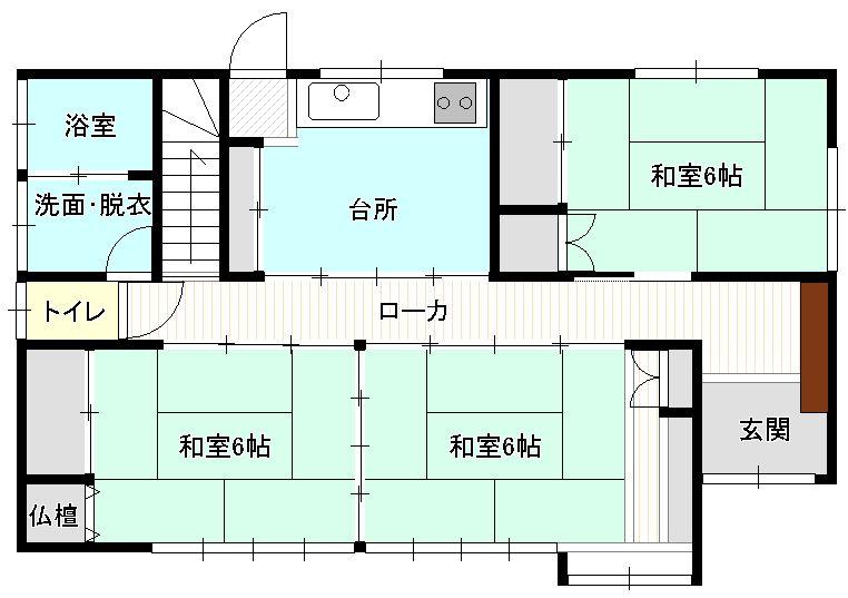 Floor plan. 16.8 million yen, 5DK, Land area 148.47 sq m , Building area 103.48 sq m 1F