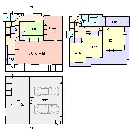 Floor plan. 43 million yen, 4LDK, Land area 231.42 sq m , Building area 302.39 sq m