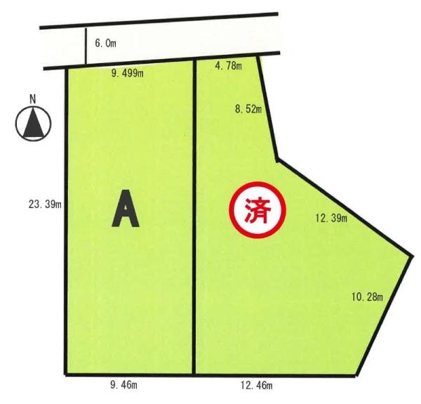Compartment figure. Land price 12.5 million yen, Land area 220.88 sq m