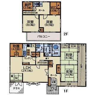 Floor plan. 32 million yen, 4LDK, Land area 372.96 sq m , Building area 188.72 sq m