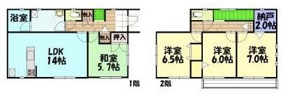 Floor plan. (3 Building), Price 21,800,000 yen, 4LDK+S, Land area 173.27 sq m , Building area 96.39 sq m