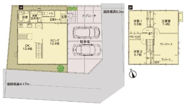 Floor plan. 24.5 million yen, 3LDK, Land area 129.84 sq m , Building area 114.86 sq m