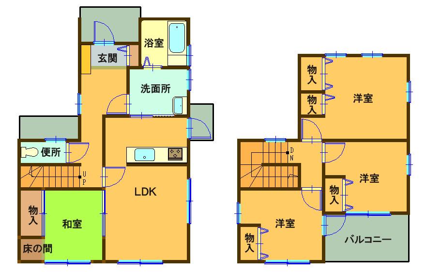 Floor plan. 30,800,000 yen, 4LDK, Land area 138.05 sq m , Building area 98.75 sq m