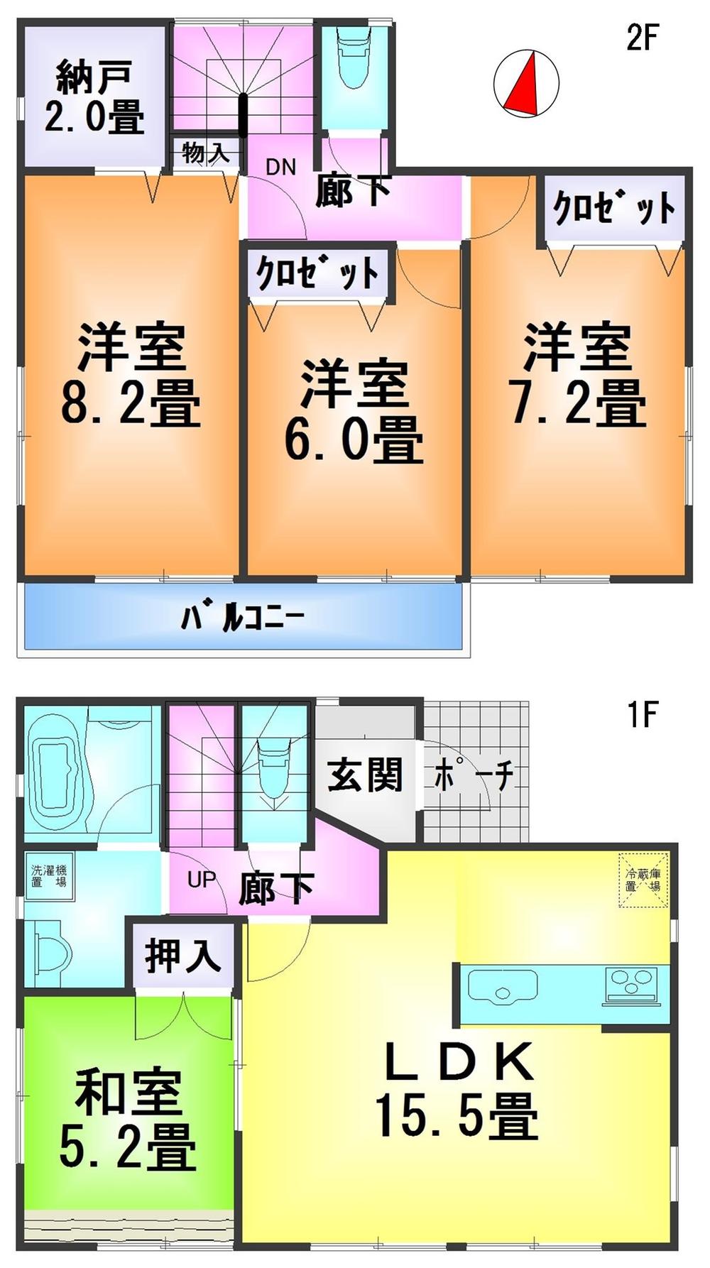 Floor plan. 20,900,000 yen, 4LDK + S (storeroom), Land area 245.19 sq m , Building area 96.79 sq m