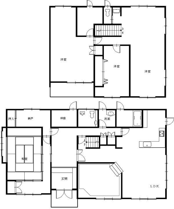 Floor plan. 45 million yen, 4LDK + S (storeroom), Land area 499.5 sq m , Building area 249.65 sq m