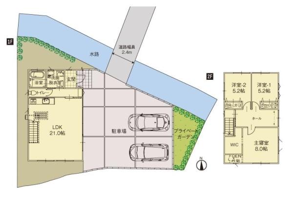 Floor plan. 20.8 million yen, 3LDK, Land area 201.69 sq m , Building area 98.25 sq m