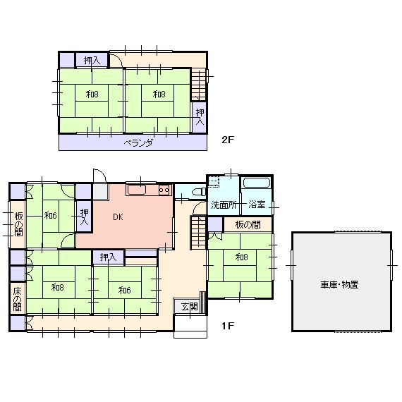 Floor plan. 10.5 million yen, 6DK, Land area 446.27 sq m , Building area 162.03 sq m