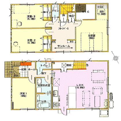 Floor plan. 19,800,000 yen, 4LDK, Land area 219.29 sq m , Building area 117.58 sq m