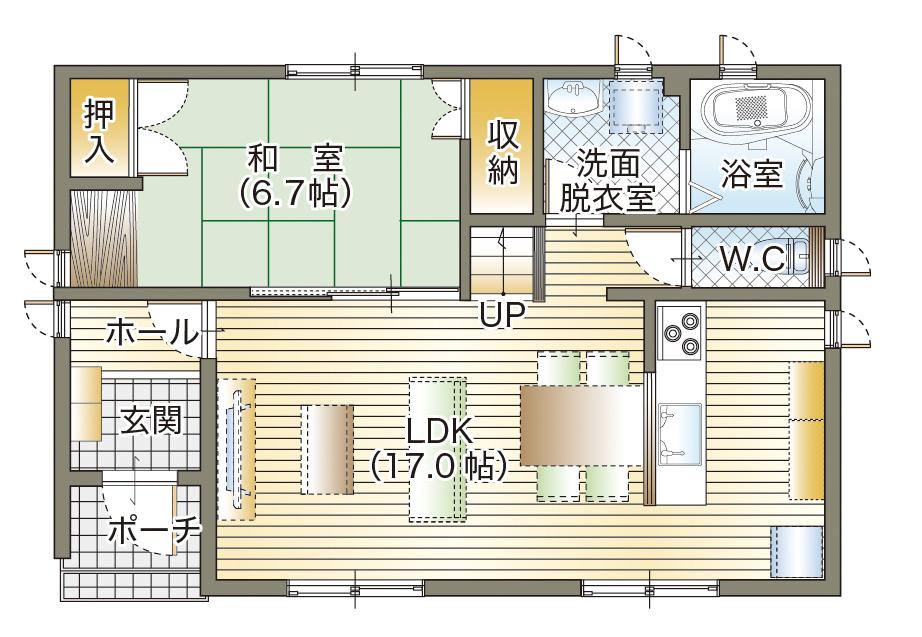 Floor plan. 25,400,000 yen, 4LDK, Land area 372.4 sq m , Building area 107.65 sq m 1F Floor
