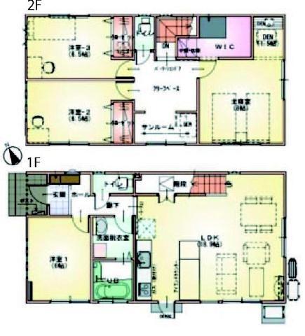 Floor plan. 19,800,000 yen, 4LDK, Land area 219.29 sq m , Building area 117.58 sq m