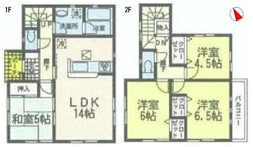 Floor plan. 17.8 million yen, 4LDK, Land area 152.43 sq m , Building area 86.67 sq m