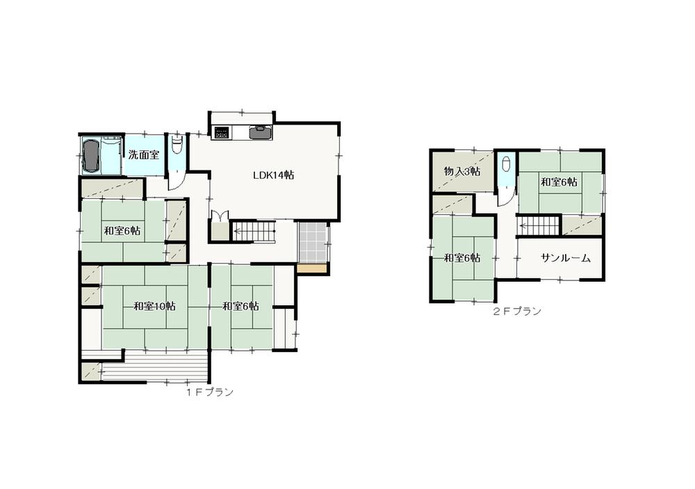 Floor plan. 25,800,000 yen, 5LDK + S (storeroom), Land area 330.59 sq m , Building area 147.19 sq m