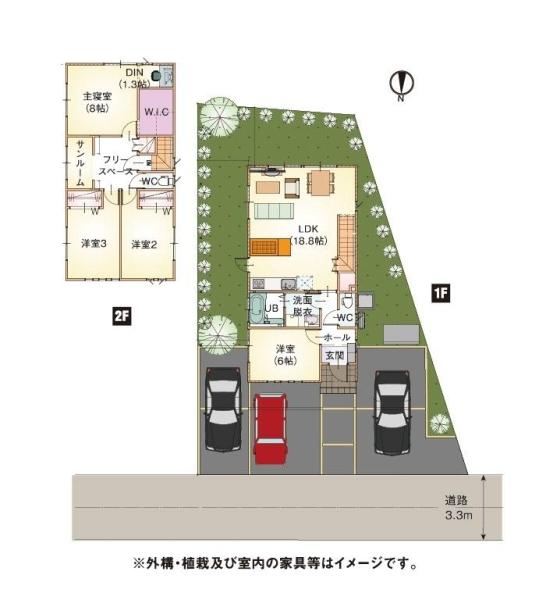 Floor plan. 24,200,000 yen, 4LDK, Land area 202.05 sq m , Building area 117.58 sq m