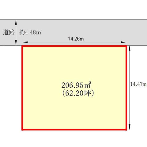 Compartment figure. Land price 13.8 million yen, Land area 206.95 sq m