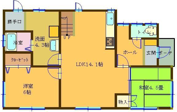 Floor plan. 7.8 million yen, 3LDK, Land area 201.1 sq m , There is a good Japanese-style ease of use, which was adjacent to the building area 86.94 sq m LDK.
