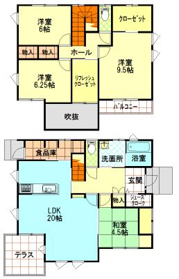 Floor plan. 32,800,000 yen, 4LDK, Land area 303.36 sq m , Building area 125.24 sq m