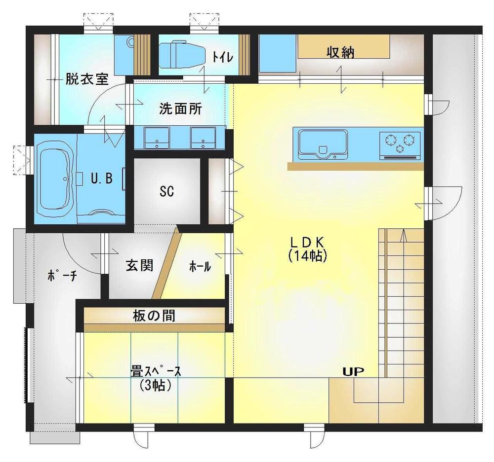 Floor plan. 25,800,000 yen, 1LDK + S (storeroom), Land area 277.7 sq m , There shoes cloak to building area 99.56 sq m entrance space. (Also put coats and snow removal equipment)