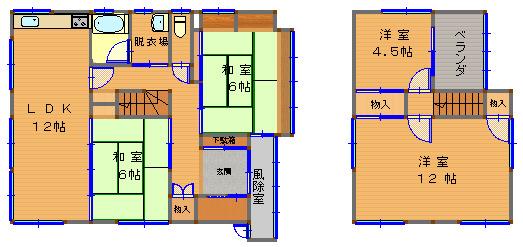 Floor plan. 13.7 million yen, 4LDK, Land area 172.09 sq m , Building area 109.64 sq m floor plan