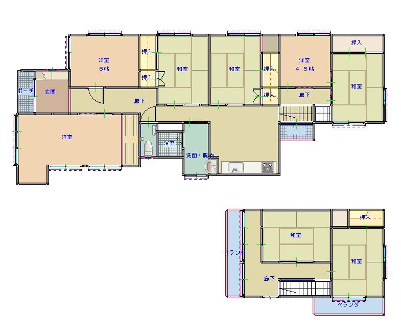 Floor plan. 8.8 million yen, 8K, Land area 400.99 sq m , Building area 151.07 sq m