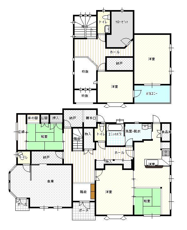 Floor plan. 18 million yen, 5LDK + 3S (storeroom), Land area 500 sq m , Building area 198.58 sq m