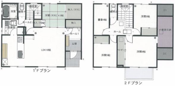 Floor plan. 39,800,000 yen, 4LDK + S (storeroom), Land area 183.78 sq m , Building area 115.92 sq m