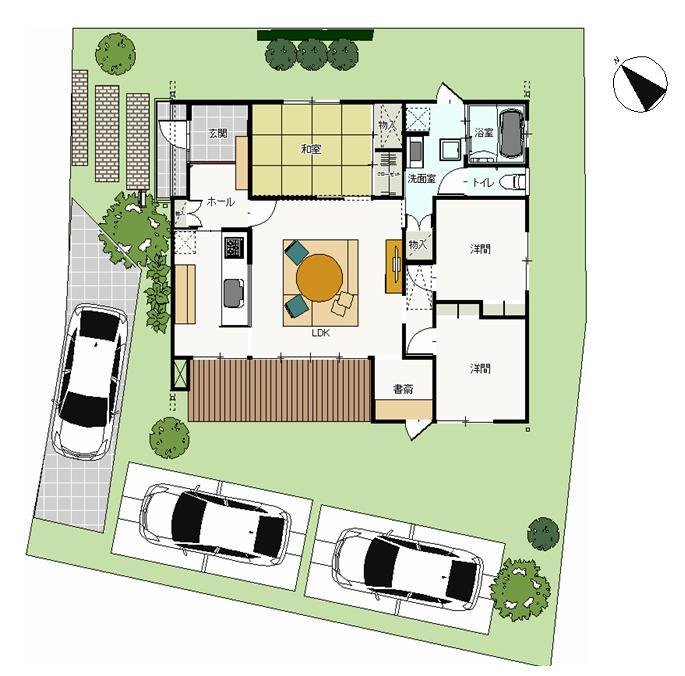Floor plan. 27,400,000 yen, 3LDK, Land area 251.2 sq m , Building area 83.63 sq m room there site