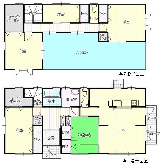 Floor plan. 24,700,000 yen, 5LDK, Land area 228.7 sq m , Building area 154.61 sq m