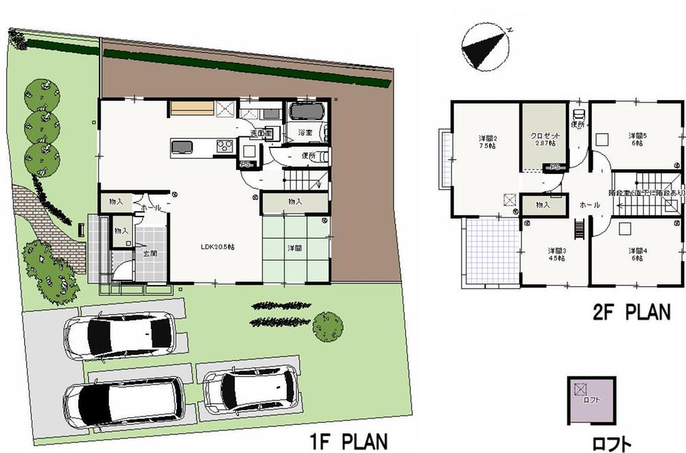 Floor plan. 31,800,000 yen, 3LDK, Land area 228.7 sq m , Also take communication with the building area 121.72 sq m family space There is also a family