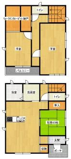 Floor plan. 22.6 million yen, 3LDK + S (storeroom), Land area 210.71 sq m , Building area 107.8 sq m