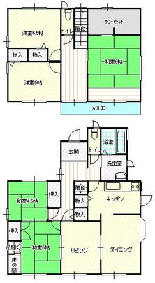 Floor plan. 20.8 million yen, 5LDK, Land area 192.51 sq m , Building area 132.91 sq m