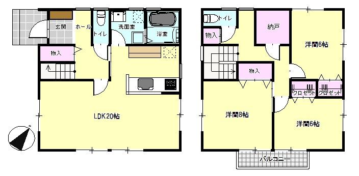 Floor plan. 26.5 million yen, 3LDK + S (storeroom), Land area 227.88 sq m , Building area 227.88 sq m