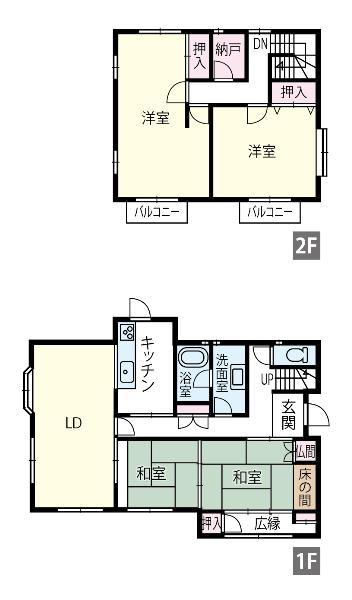 Floor plan. 14.8 million yen, 4LDK, Land area 330.68 sq m , Building area 124.18 sq m