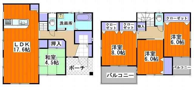 Floor plan. 29,800,000 yen, 4LDK, Land area 360.03 sq m , Building area 105.66 sq m
