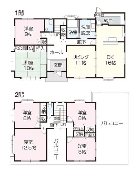 Floor plan. 27,800,000 yen, 6LDK, Land area 491.1 sq m , Building area 225.42 sq m
