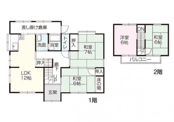 Floor plan. 16.8 million yen, 4LDK, Land area 150.58 sq m , Building area 104.41 sq m