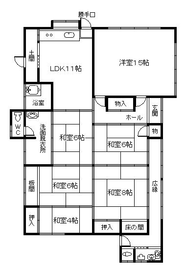 Floor plan. 8.8 million yen, 6LDK, Land area 608.26 sq m , Building area 136.85 sq m