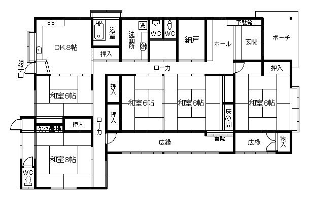 Floor plan. 42,800,000 yen, 5DK, Land area 1057.68 sq m , Building area 172.88 sq m