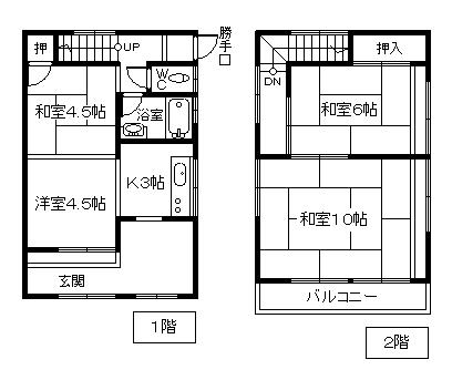 Floor plan. 2.8 million yen, 4K, Land area 58.18 sq m , Building area 76.5 sq m