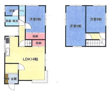 Floor plan. 14.9 million yen, 3LDK, Land area 156.51 sq m , Building area 82.24 sq m